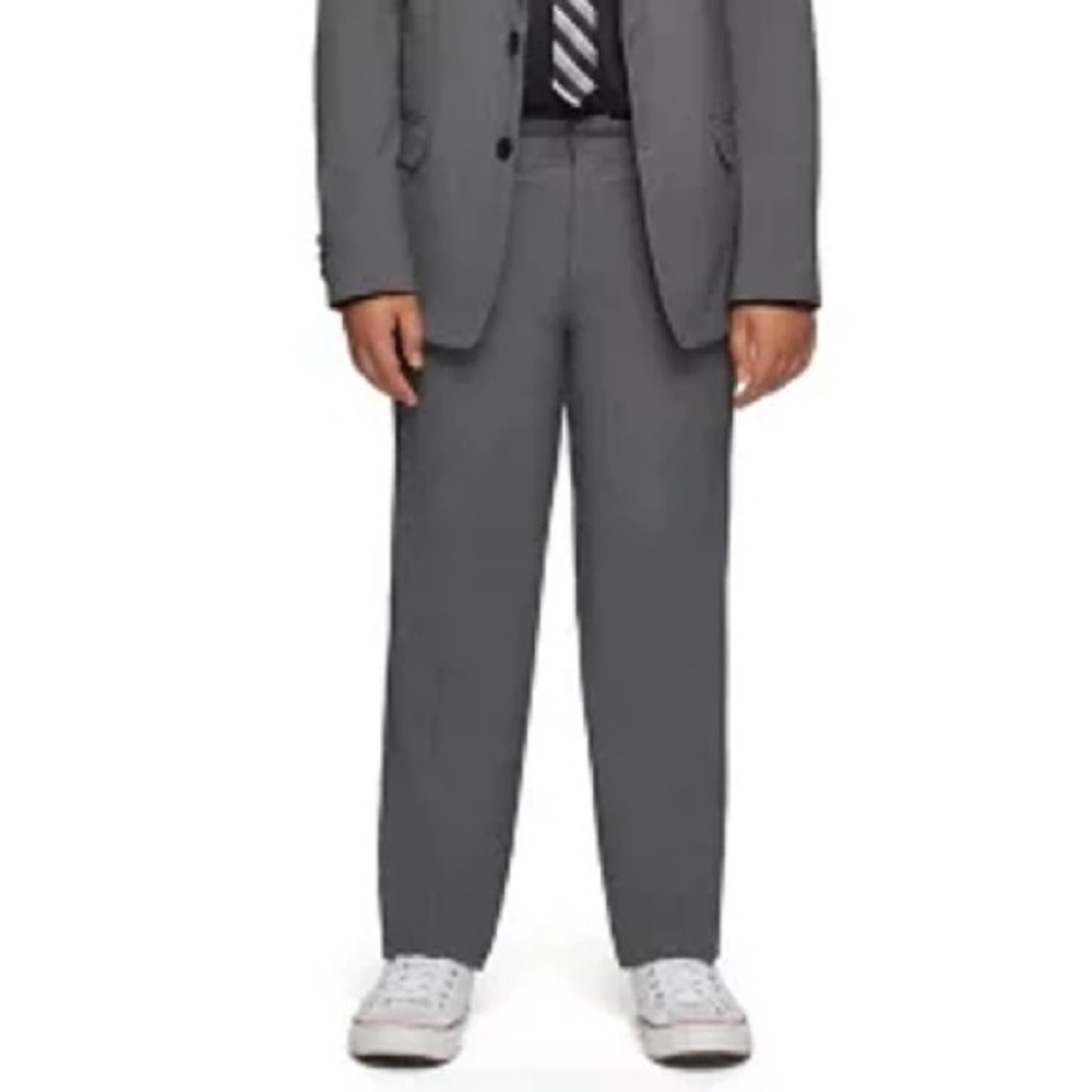 3/$20 Boys 16 Reg dark grey van Heusen dress pants